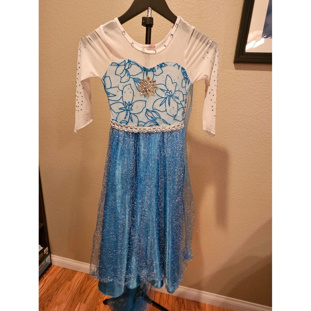 Girl's Elsa Costume Dress - White Sleeves
